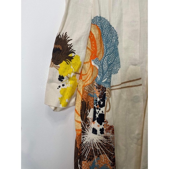 Dries van noten linen printed kimono style coat size small - Picture 7 of 9